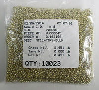 MT11-YBRS 11/0 Yellow Brass Metal Seed Beads Quantity 10,023 Free Ship