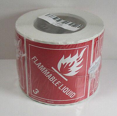 LabelMaster HMSL60 Flammable Liquid 4" Label PCV Free Roll of 500