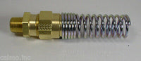 JIH Brass DOT 3/8 Comp x Rubber Male Fitting With Spring Guard