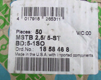 50X Phoenix Contact 1858468 Pluggable Terminal Block MSTB 2,5/5-ST BD:5-1SO