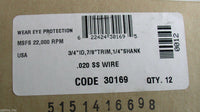 (12) Osborn 30169 SS Stainless Steel Crimp Wire End Brush 1/4" Shank 22,000 RPM