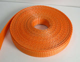 10 Yards 3/4" Orange Nylon Webbing .050" (1.25mm) Thick