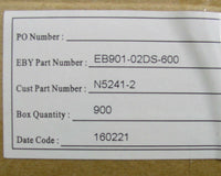 (100) EBY EB901-02DS-600 5MM 2-Pole Terminal Block 16A 250V 14-22 AWG Qty 100