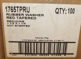 (100) Keeney 1765TPRU Red Rubber Tapered Reducing Washer 1-1/2 x 1-1/4 Qty 100