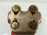 Sefcor TFC-34-4B Straight Bolted Bronze Tee Connector 4/0 AWG 1000 kcmil