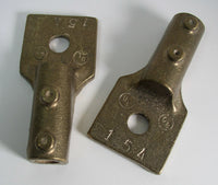 (2) Bronze 4/0 AWG Lug Terminal 2" Wide 1/2" Single Post Hole (154) Quantity 2