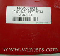Winters PPS5067R1Z StabiliZR Process Gauge 0-300 Psi 1/2" NPT SS Bottom Mount