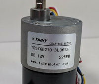 Tsiny TS37GB270-BL3625 Brushless 37mm Geared Motor 12VDC 22RPM