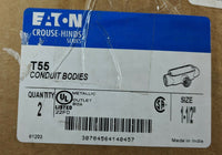 2X Eaton Crouse-Hinds T55 1-1/2" Conduit Body