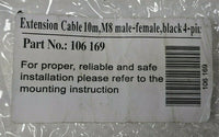 Cedes 106 169 GridScan Extension Cable 10M, M8 Male To Female 4-Pin