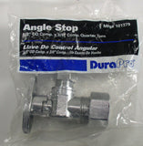DuraPro 101379 Angle Stop 5/8 Comp x 3/8 Comp 1/4 Turn