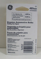 (108) GE 4157NAKR 12V Long Life Amber Parking Turn Signal Krypton Bulbs Carded