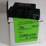 (10) Wieland 34.110.0147.0 Flare Move HC-2P Relay Socket 12A 300VAC Box of 10