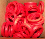(100) Keeney 1765TPRU Red Rubber Tapered Reducing Washer 1-1/2 x 1-1/4 Qty 100