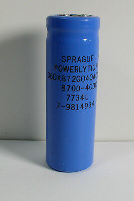 Sprague 36DX872G040AC2A Capacitor 8700 - 40DC 7734L